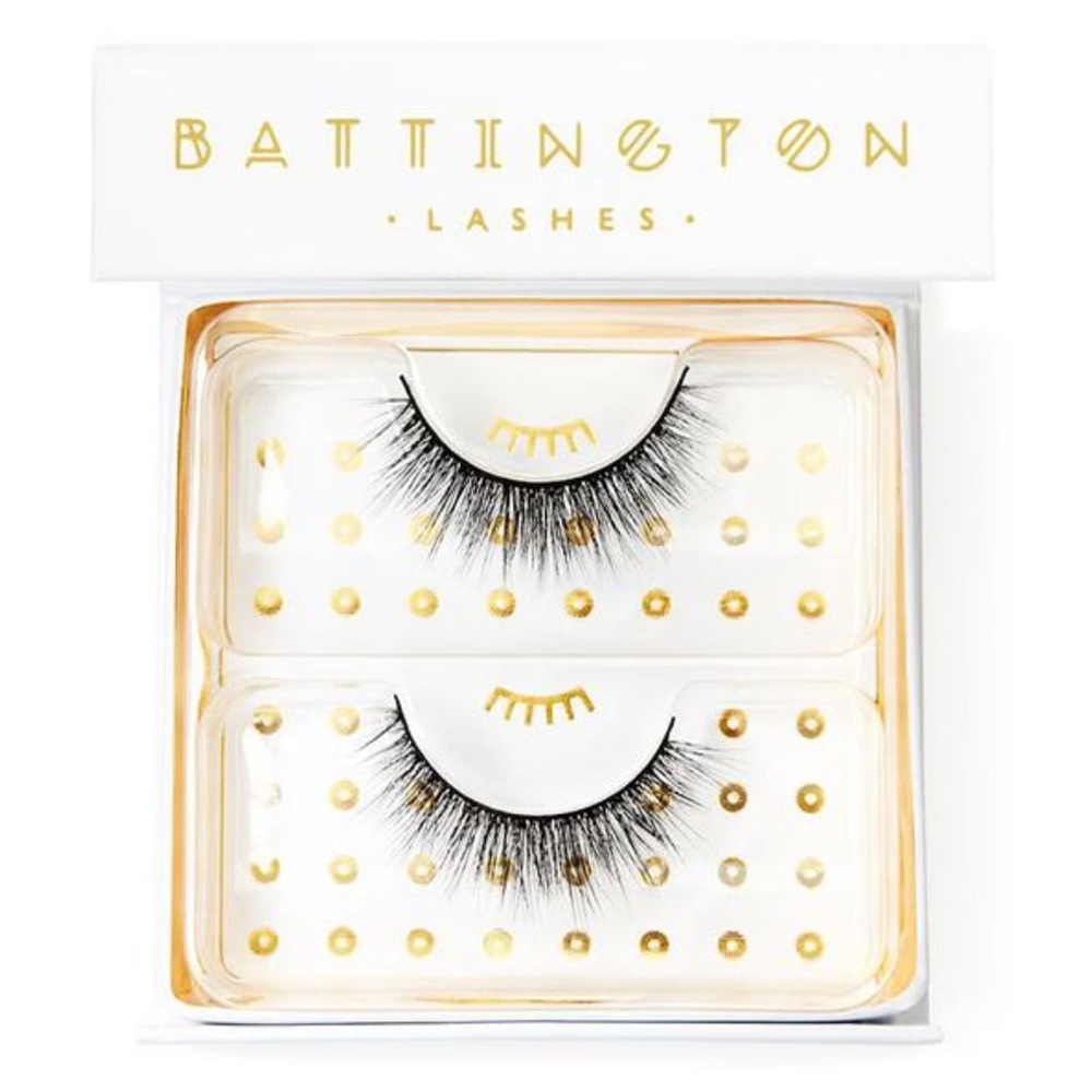 Battington Lashes Harlow 3D Silk Lashes &mini glue